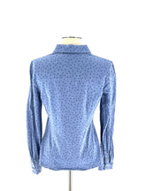Womens Size 2P Blue Polkadot Shirt By Boden 100% Cotton - TheRealThreads
